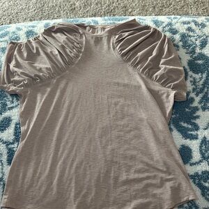 Free People Brown Ruched Blouse